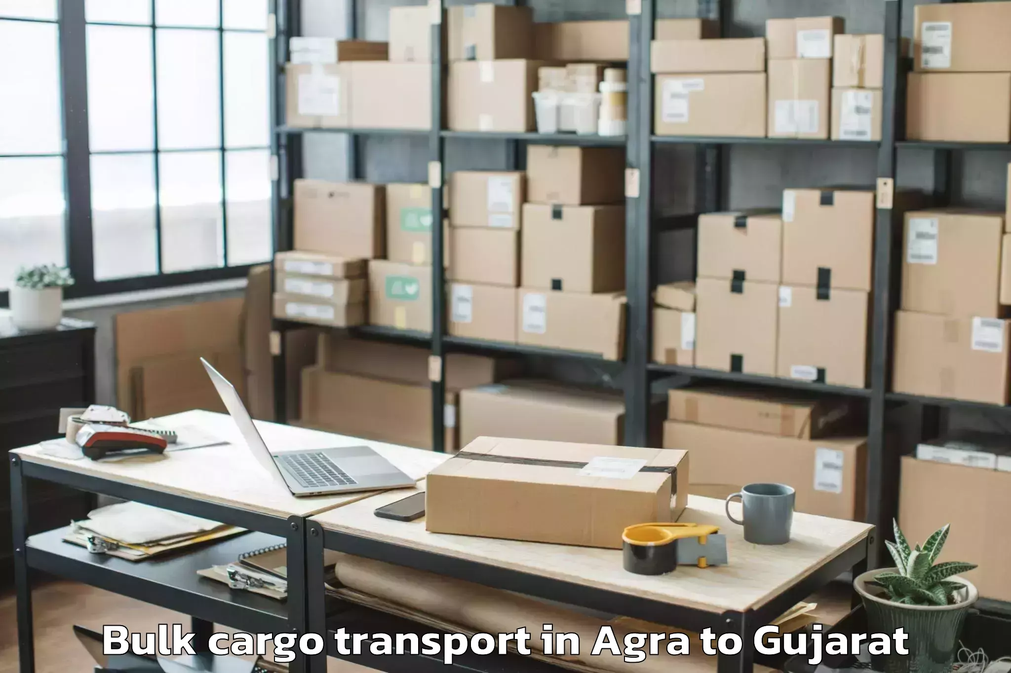 Easy Agra to Keshod Airport Ixk Bulk Cargo Transport Booking